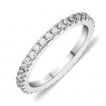 GigaJewe 1.5mm 18K White Gold Moissanite Eternity Ring