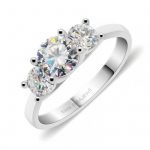 GigaJewe 1.2ct 18K White Gold Plated Moissanite Engagement Ring