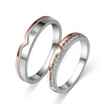 925 Sterling Silver Romantic Couple Rings