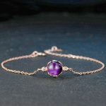 Luxury Natural Amethyst Streamer Hand Bracelet